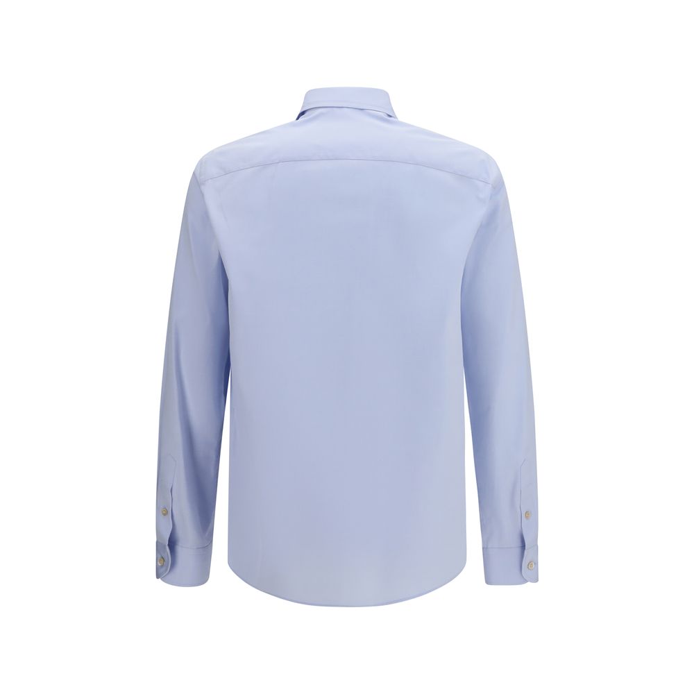 Blue Cotton Dress Shirt