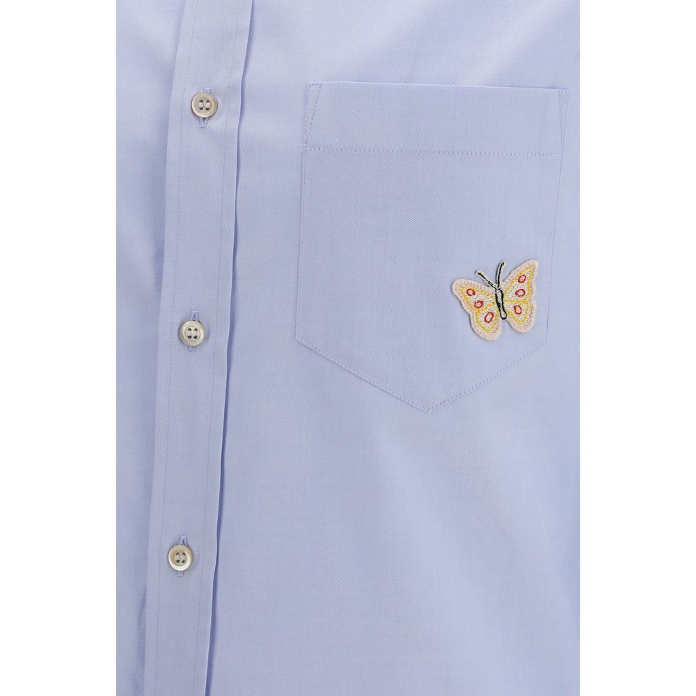 Blue Cotton Dress Shirt