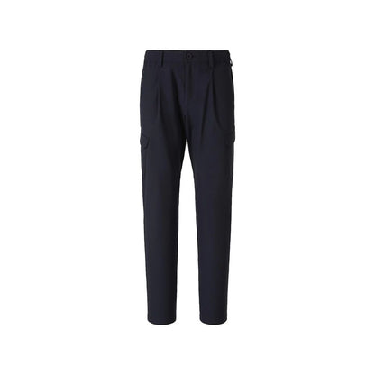 Blue Polyester Cargo Pants