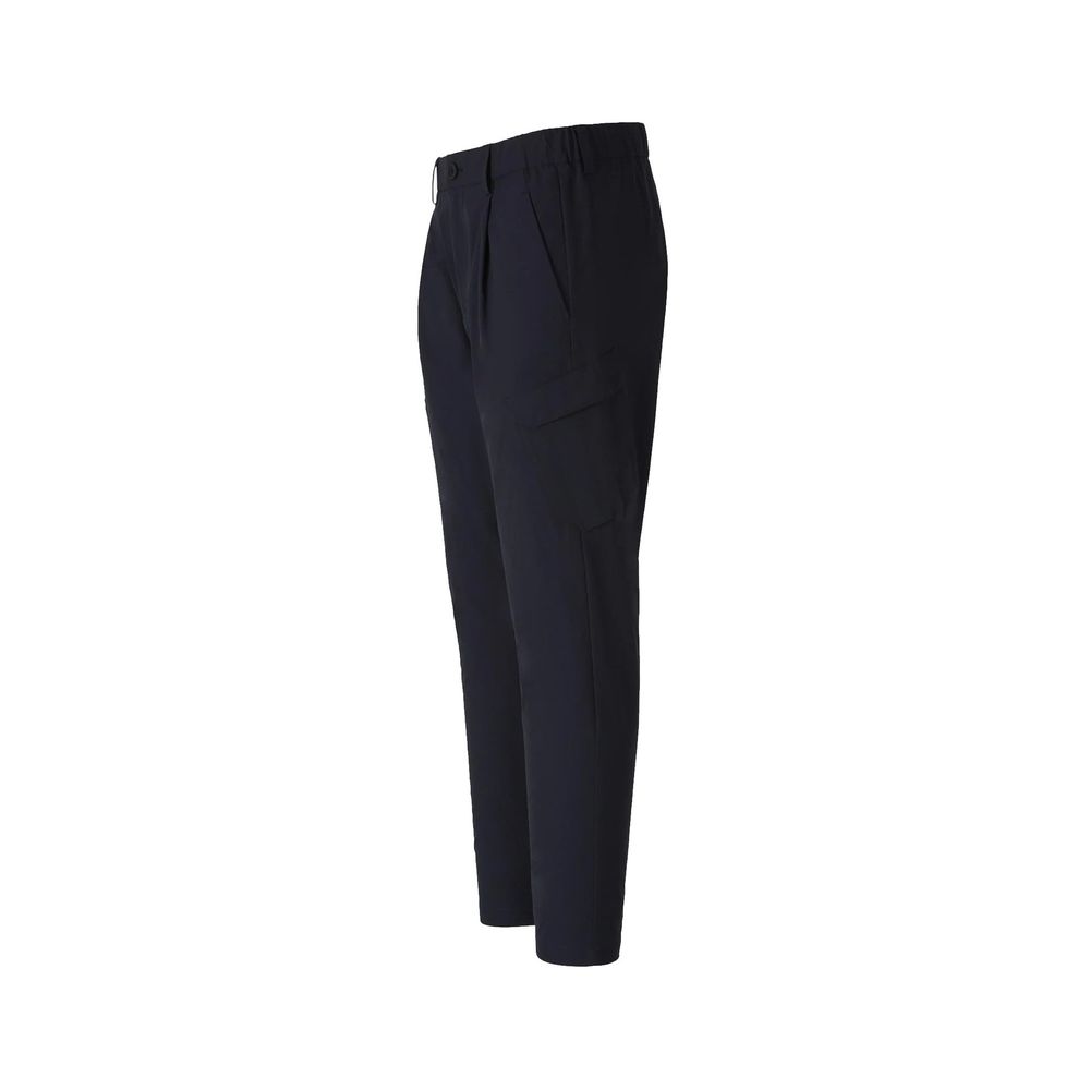 Blue Polyester Cargo Pants