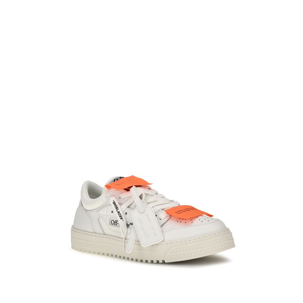 White Calf Leather Bos Taurus Low Top Sneakers