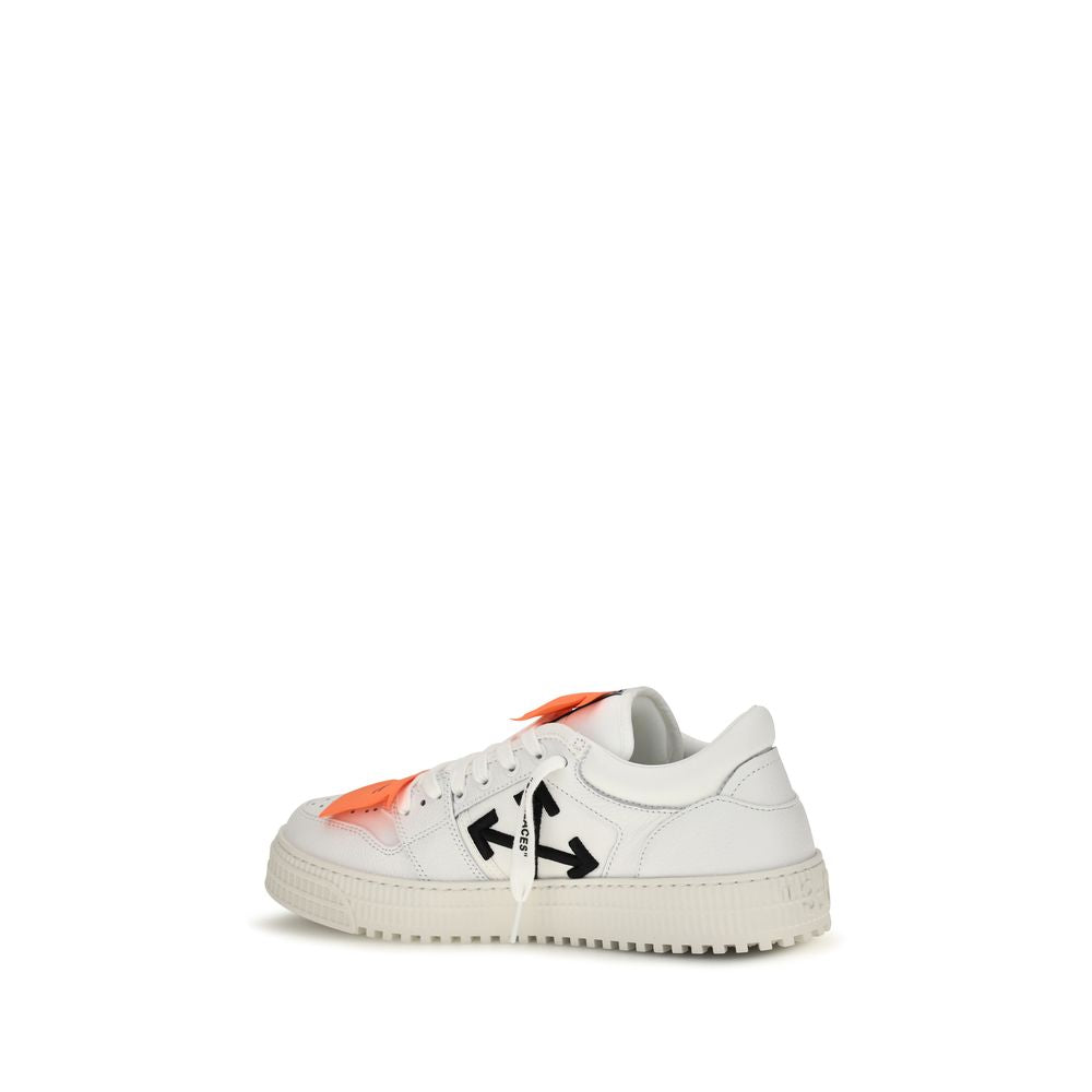 White Calf Leather Bos Taurus Low Top Sneakers