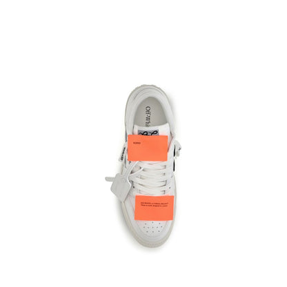 White Calf Leather Bos Taurus Low Top Sneakers
