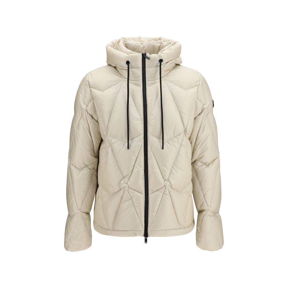 Beige Nylon Full-Length Jacket