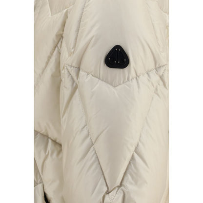 Beige Nylon Full-Length Jacket