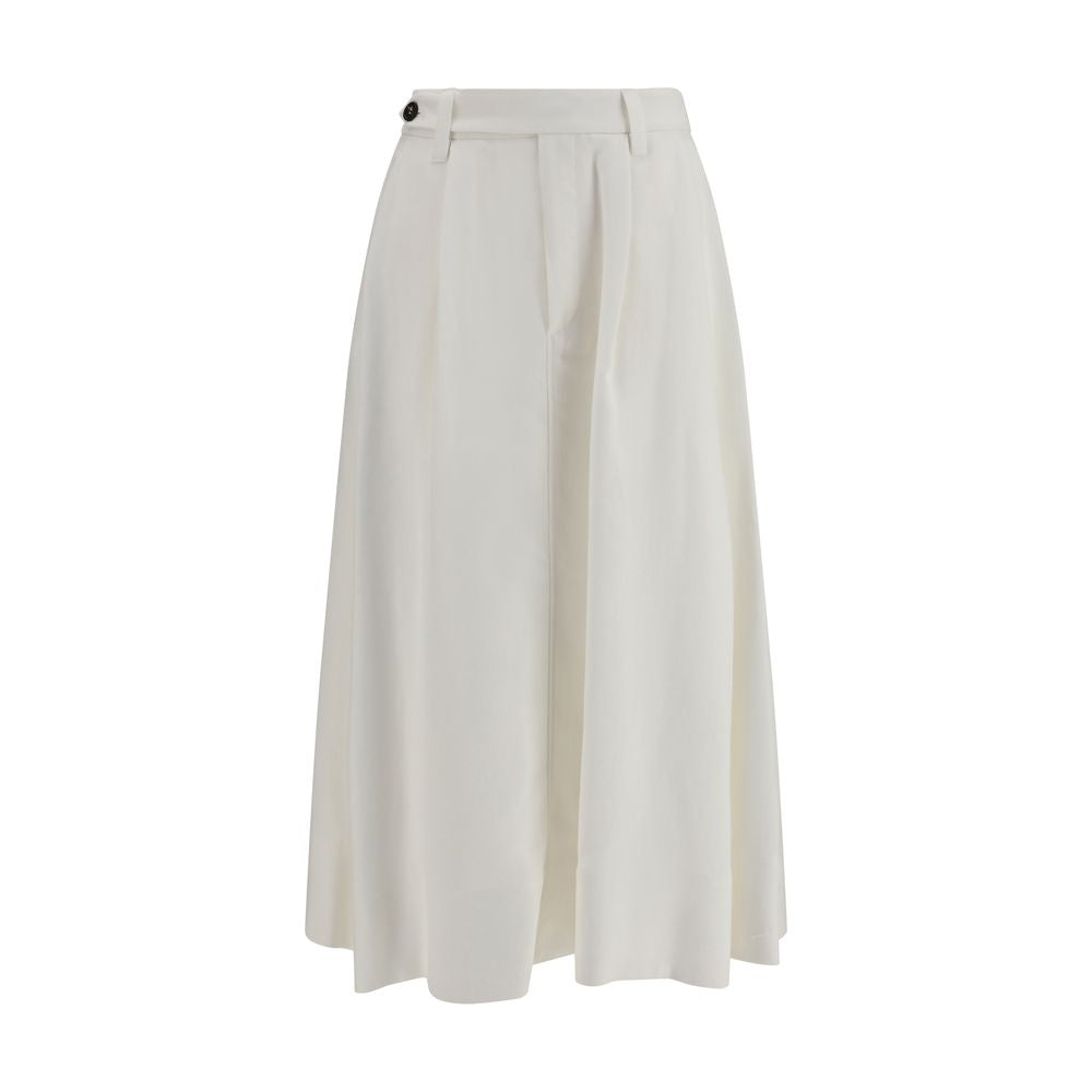 White Viscose Long Skirt