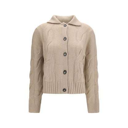 Beige Cashmere Cardigan