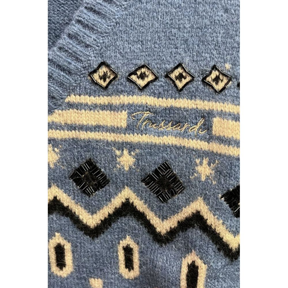 Blue Nylon Women Sweater Vest