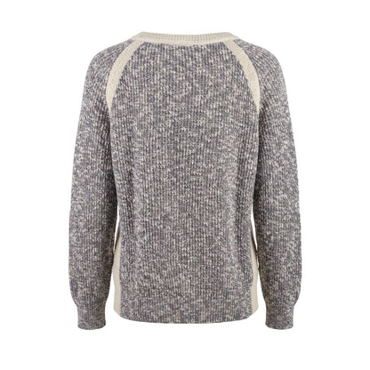 Grey Cotton Women's Sweater