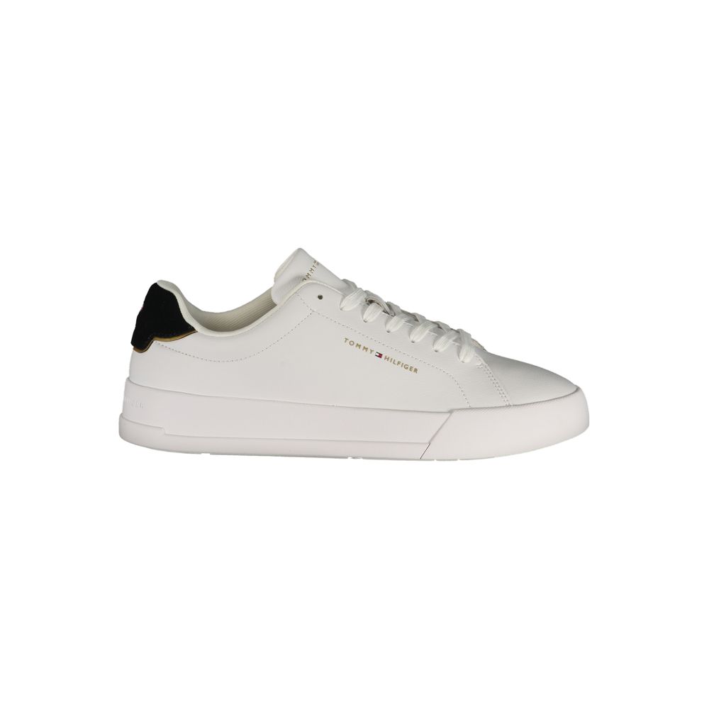 White Polyurethane Men's Sneaker