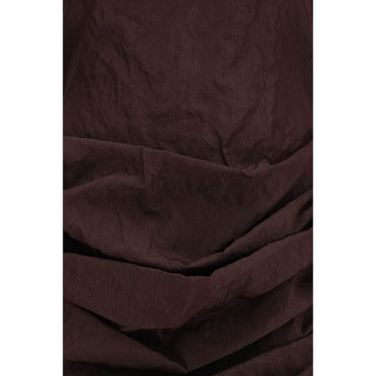 Brown Cotton Casual Dress