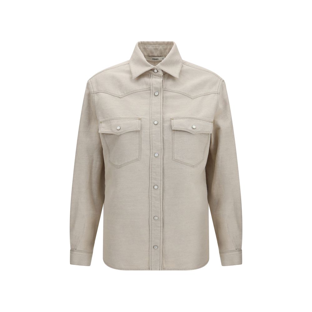 Beige Denim Shirt