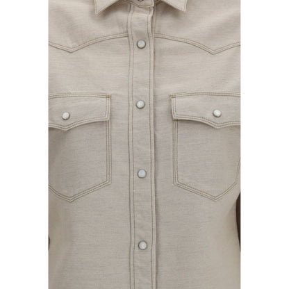 Beige Denim Shirt