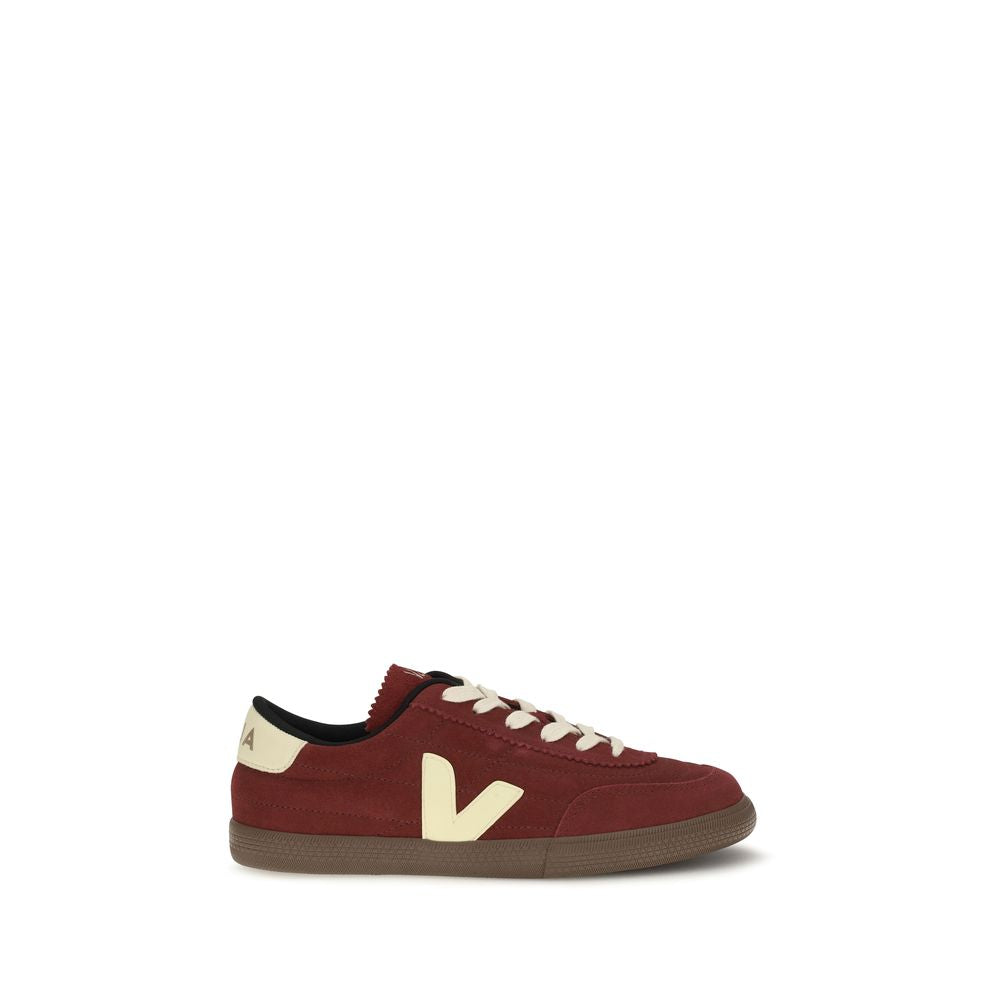 Bordeaux Suede Leather Low Top Sneakers