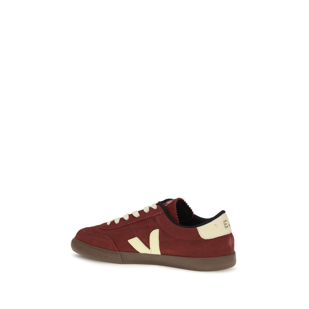 Bordeaux Suede Leather Low Top Sneakers