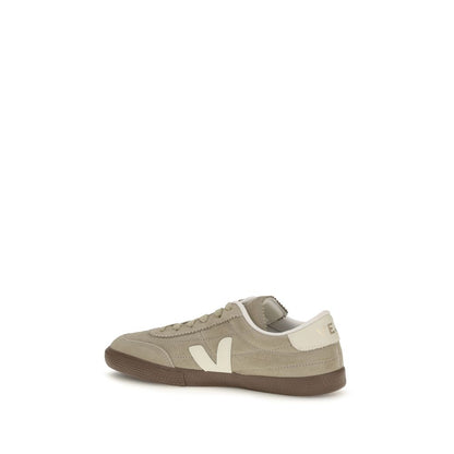 Bicolor Suede Leather Low Top Sneakers