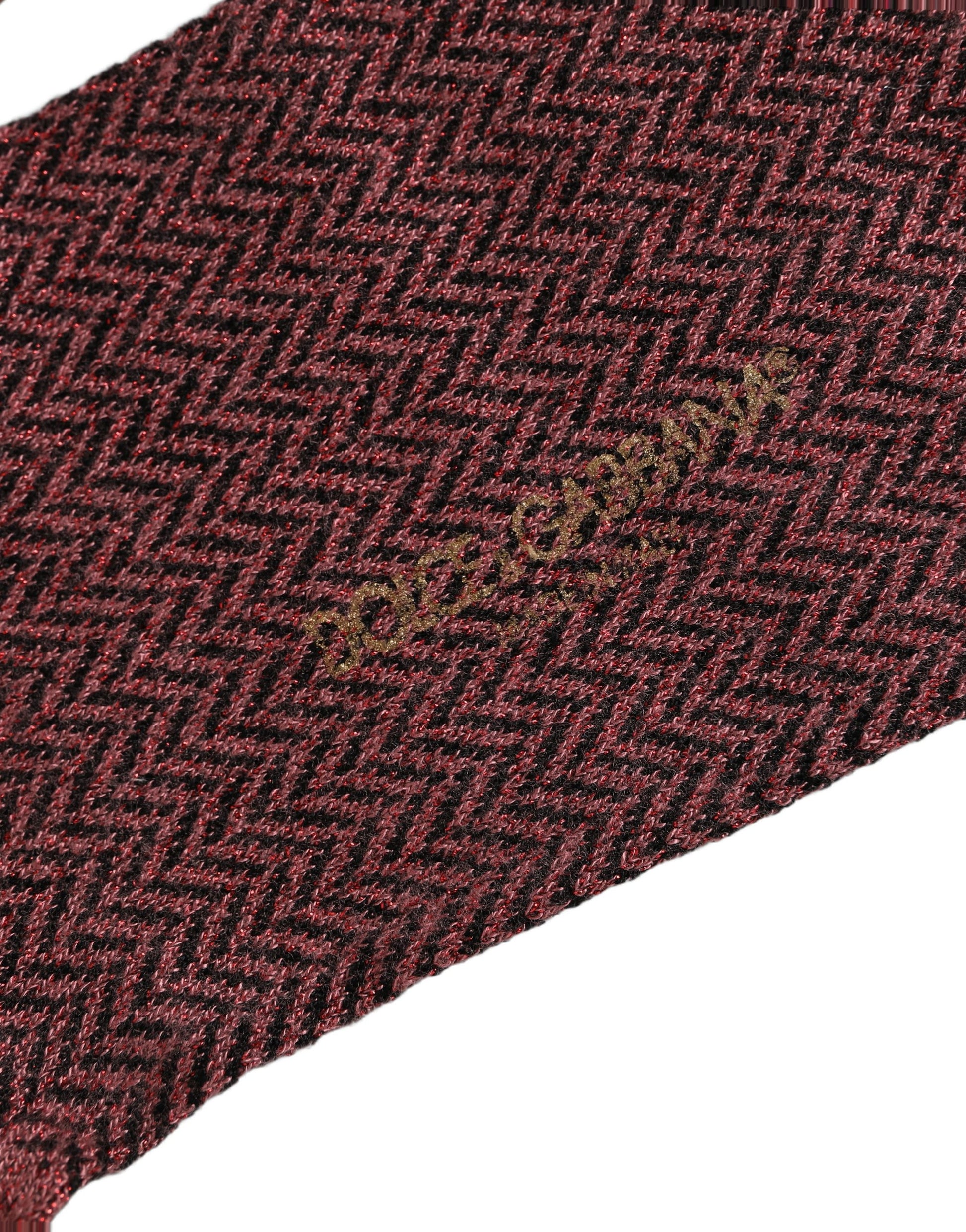 Burgundy Viscose Over The Calf Accessory Socks