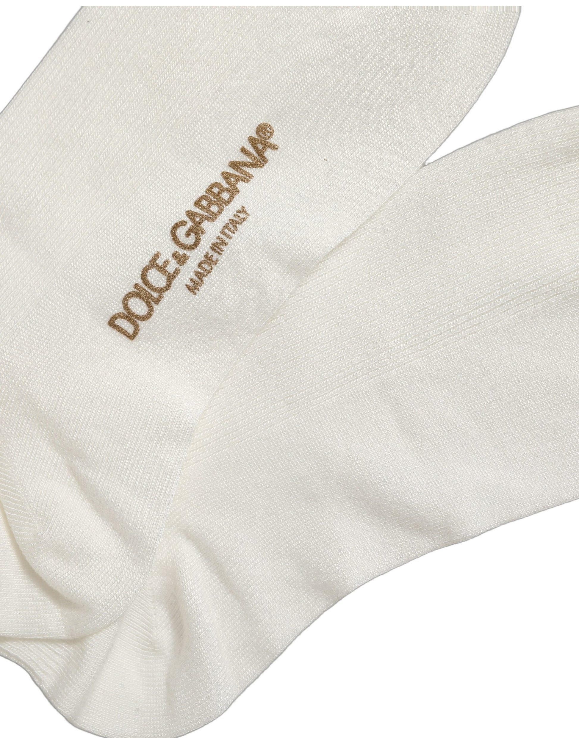 White Crown Embroidery Knee High Accessory Socks