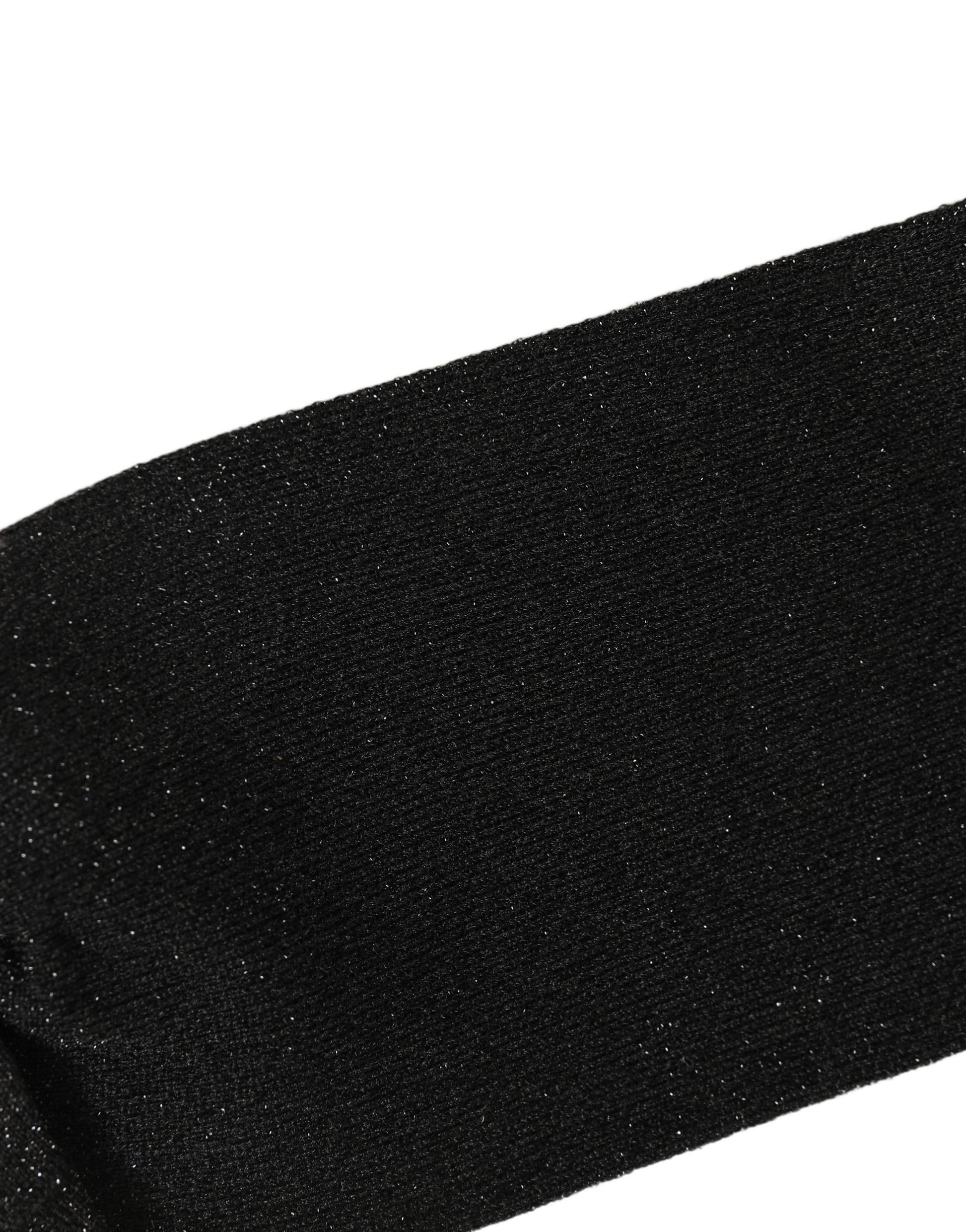 Men Black Viscose Mid Calf Accessory Socks