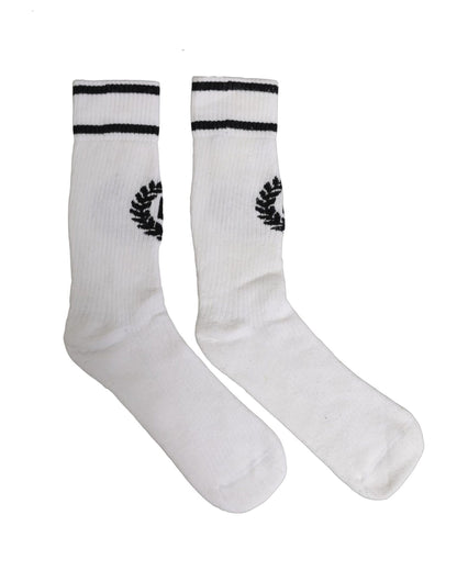 White Cotton DG Logo Mid Calf Accessory Socks