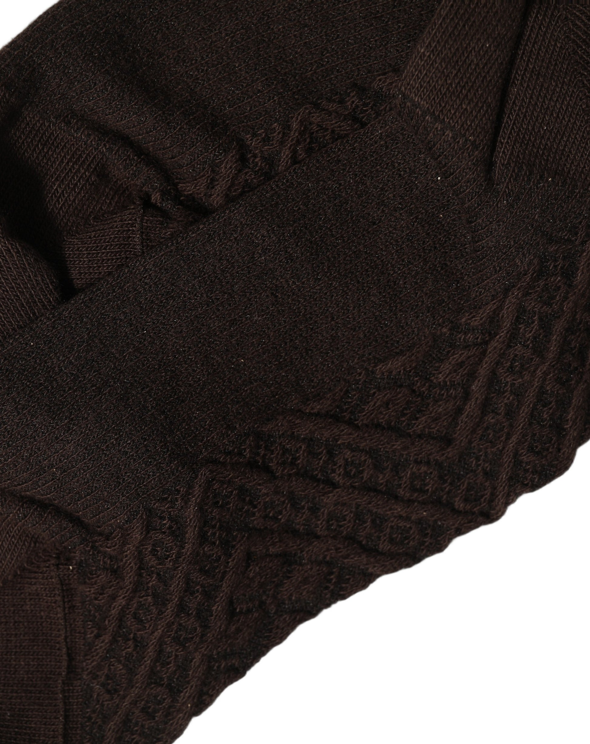 Dark Brown Cotton Knit Knee High Accessory One Size Socks