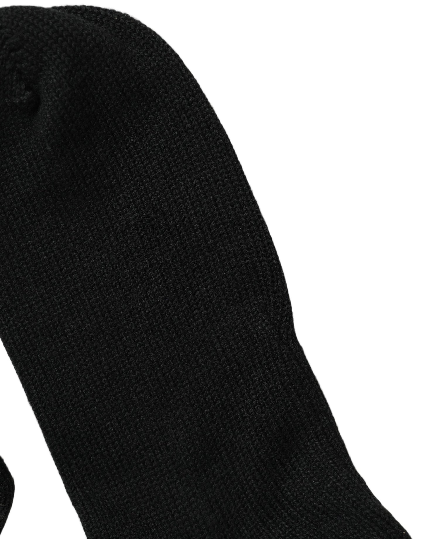 Black Sequin Cotton Knit Mid Calf Accessory Socks