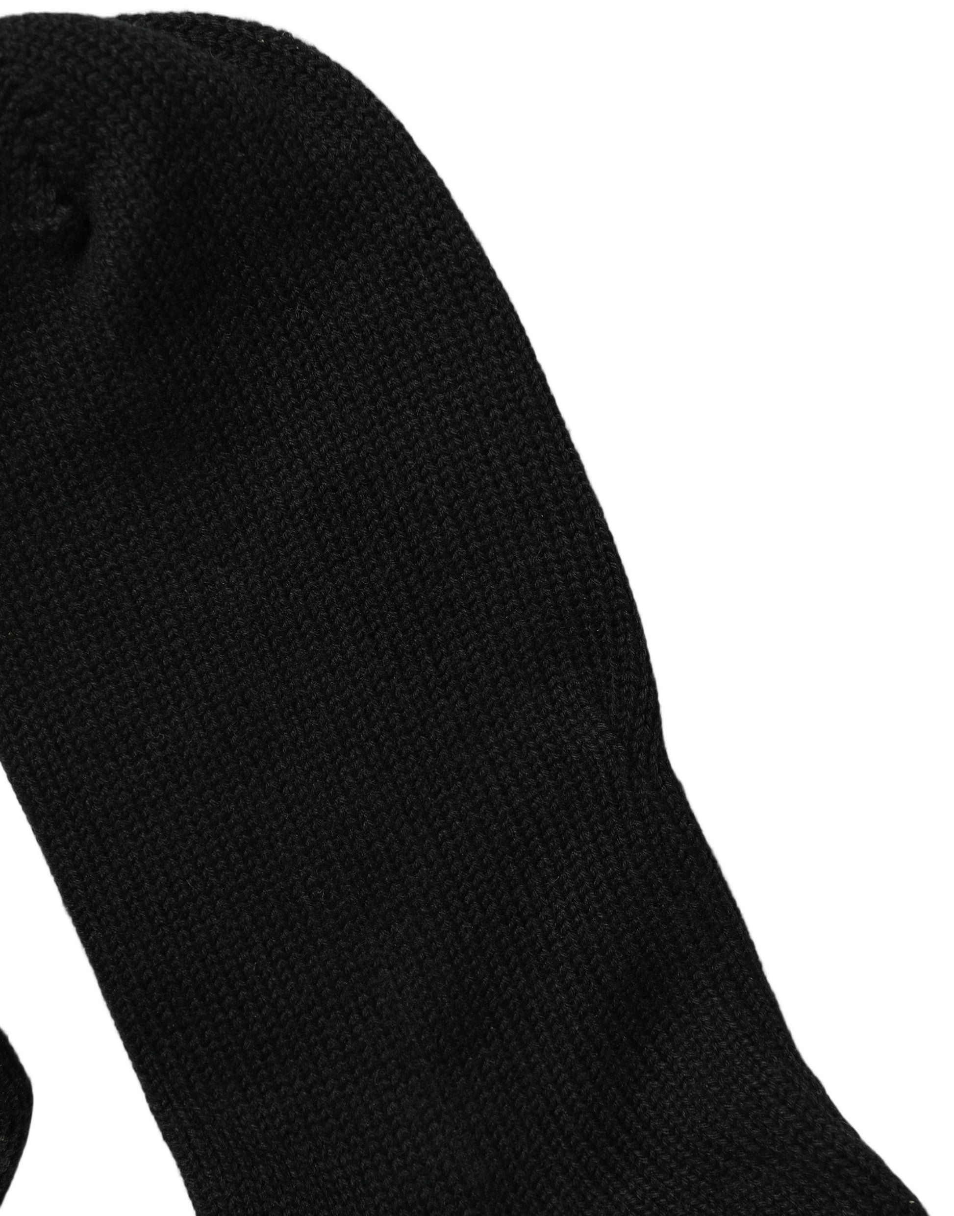 Black Sequin Cotton Knit Mid Calf Accessory Socks