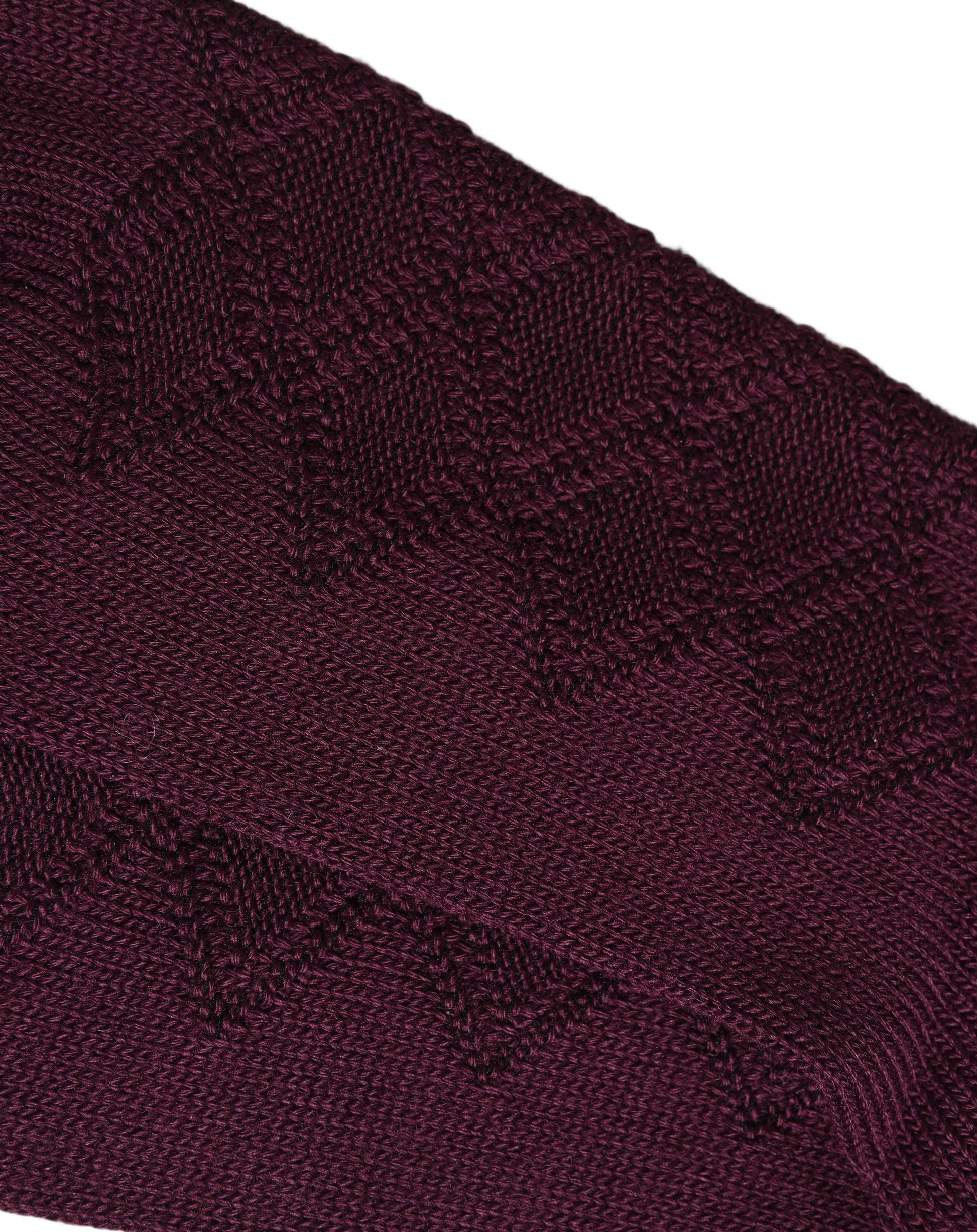 Burgundy Wool Crest Logo Knee High Accessory Socks