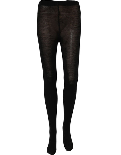 Black Wool Stretch Tights Stocking Accessory Socks
