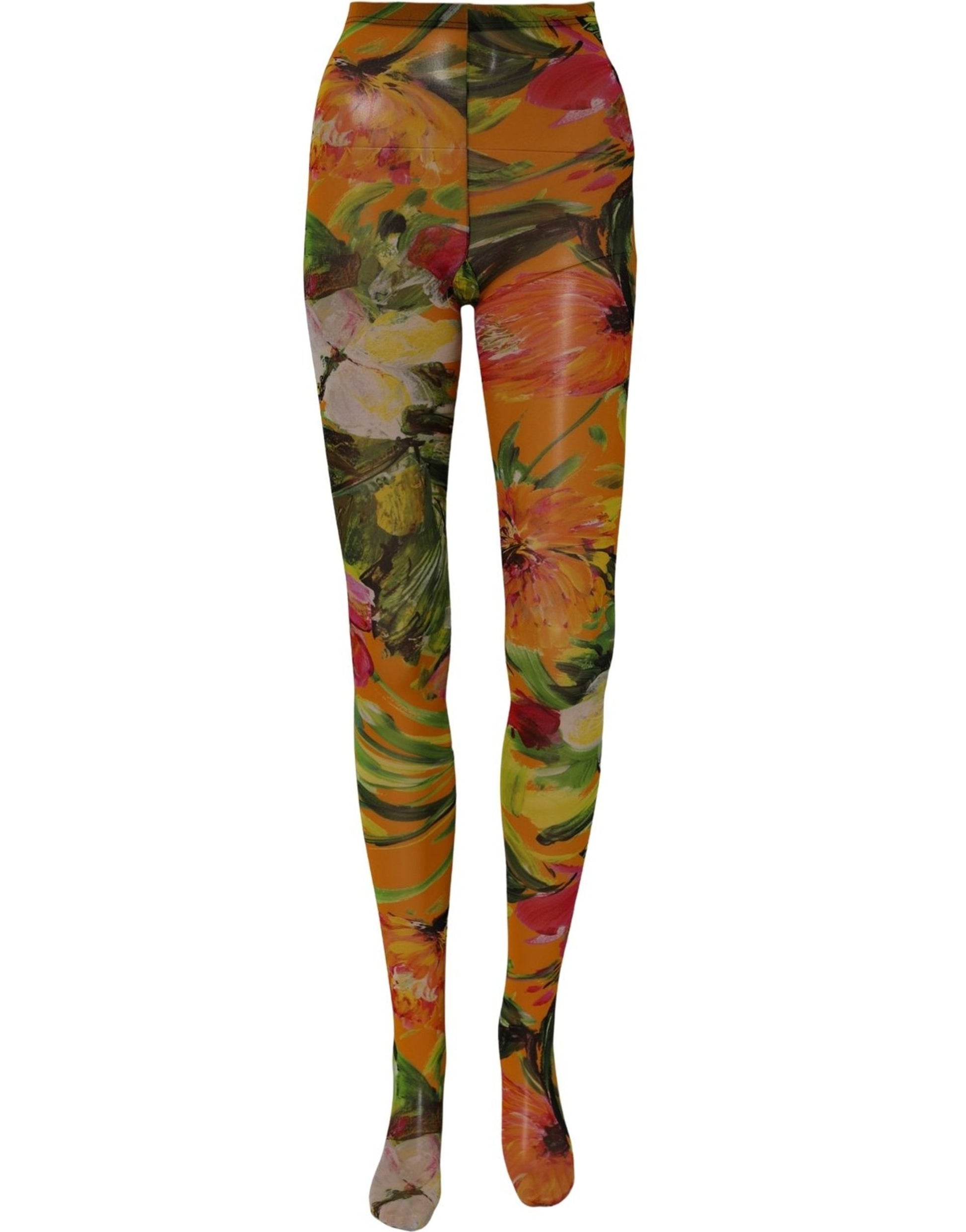 Floral Nylon Tights Stockings Multicolor Socks