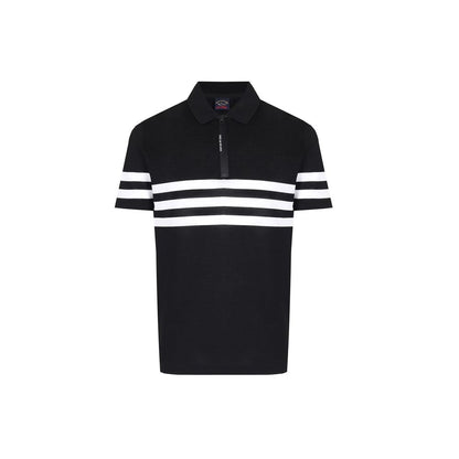 Black Cotton Polo Shirt