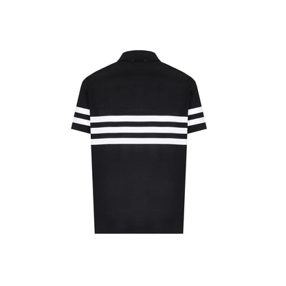Black Cotton Polo Shirt