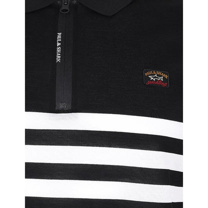 Black Cotton Polo Shirt