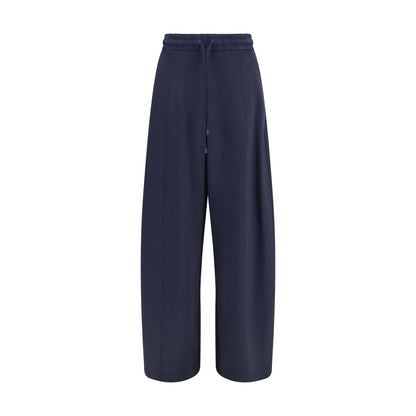 Blue Polyamide Casual Pants
