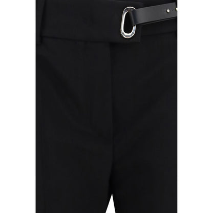 Black Viscose Casual Pants
