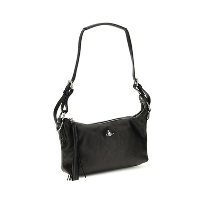 Black Lambskin Shoulder Bag