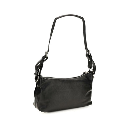 Black Lambskin Shoulder Bag