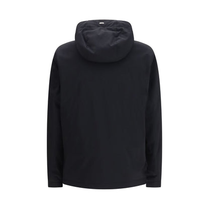 Black Polyester Full-Length Jacket