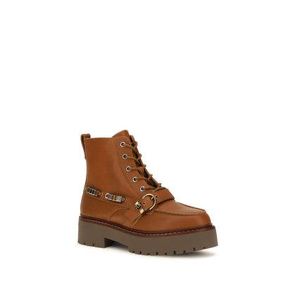Brown Calf Leather Bos Taurus Lace-Up Boots