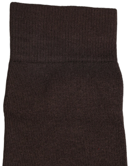 Dark Brown Cotton Over The Calf Accessory Socks