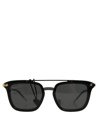 Black DG4327F Double Bridge Square Frame Sunglasses