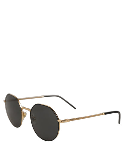 Gold Toned Metal Frame DG2286 Round Eyewear Sunglasses