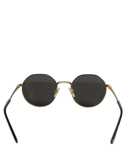 Gold Toned Metal Frame DG2286 Round Eyewear Sunglasses