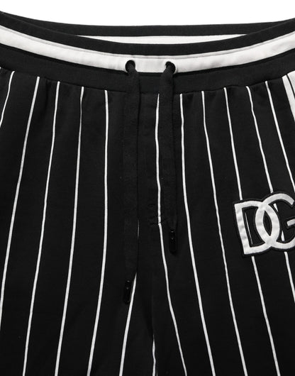 Black Striped DG Patch Men Sweatpants Pants