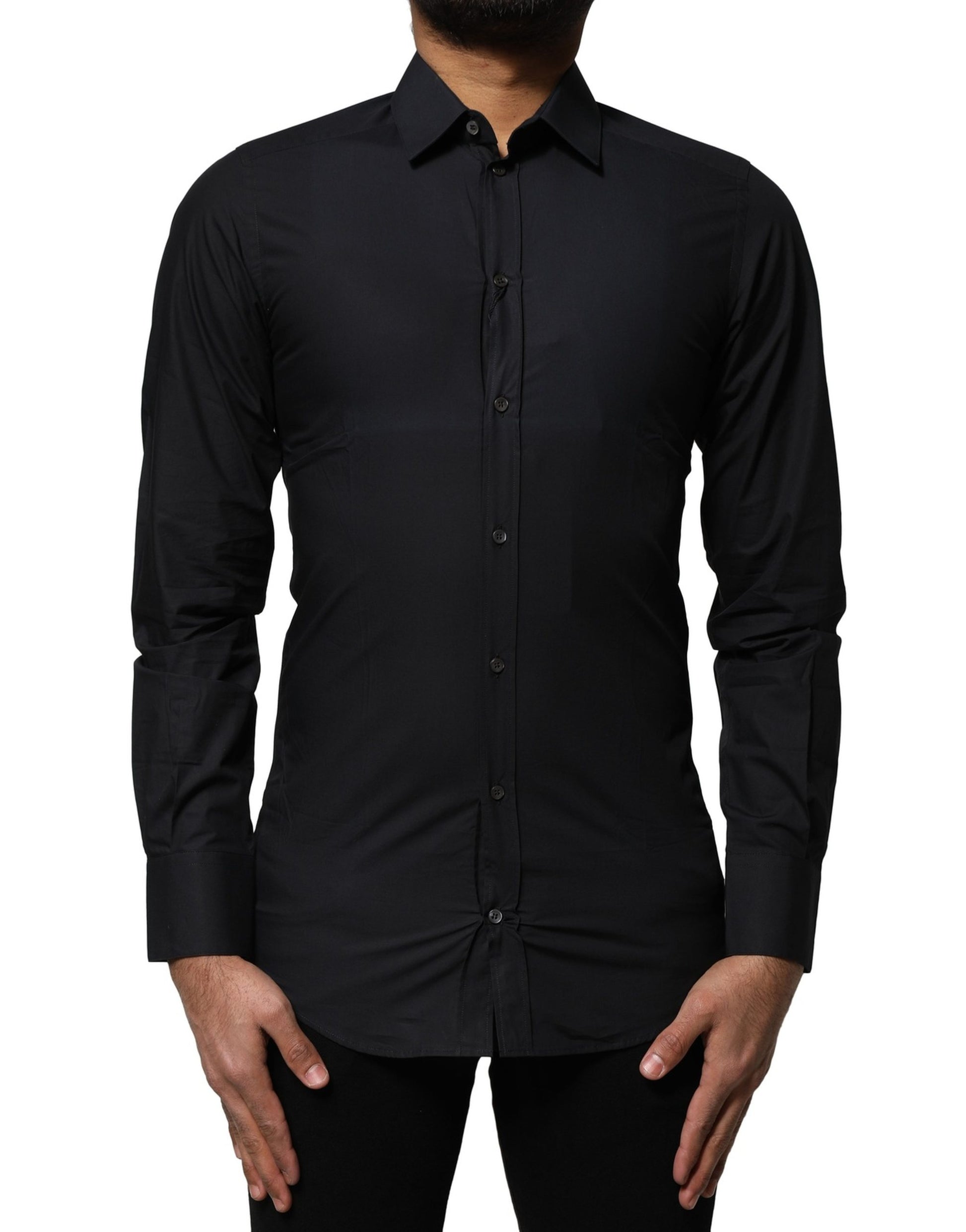 Black GOLD Long Sleeves Formal Dress Shirt