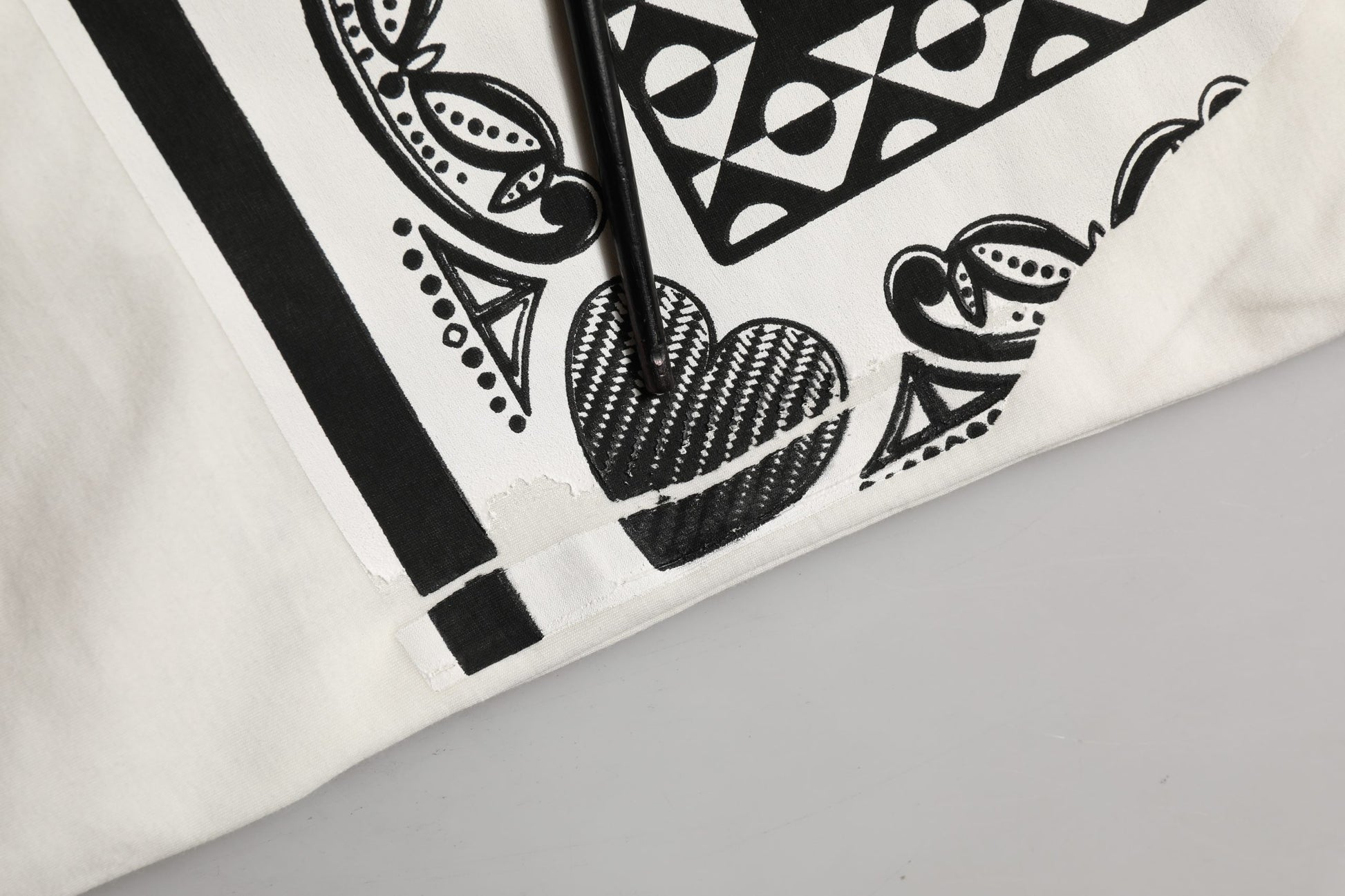 White Bandana Print Cotton Crew Neck T-shirt