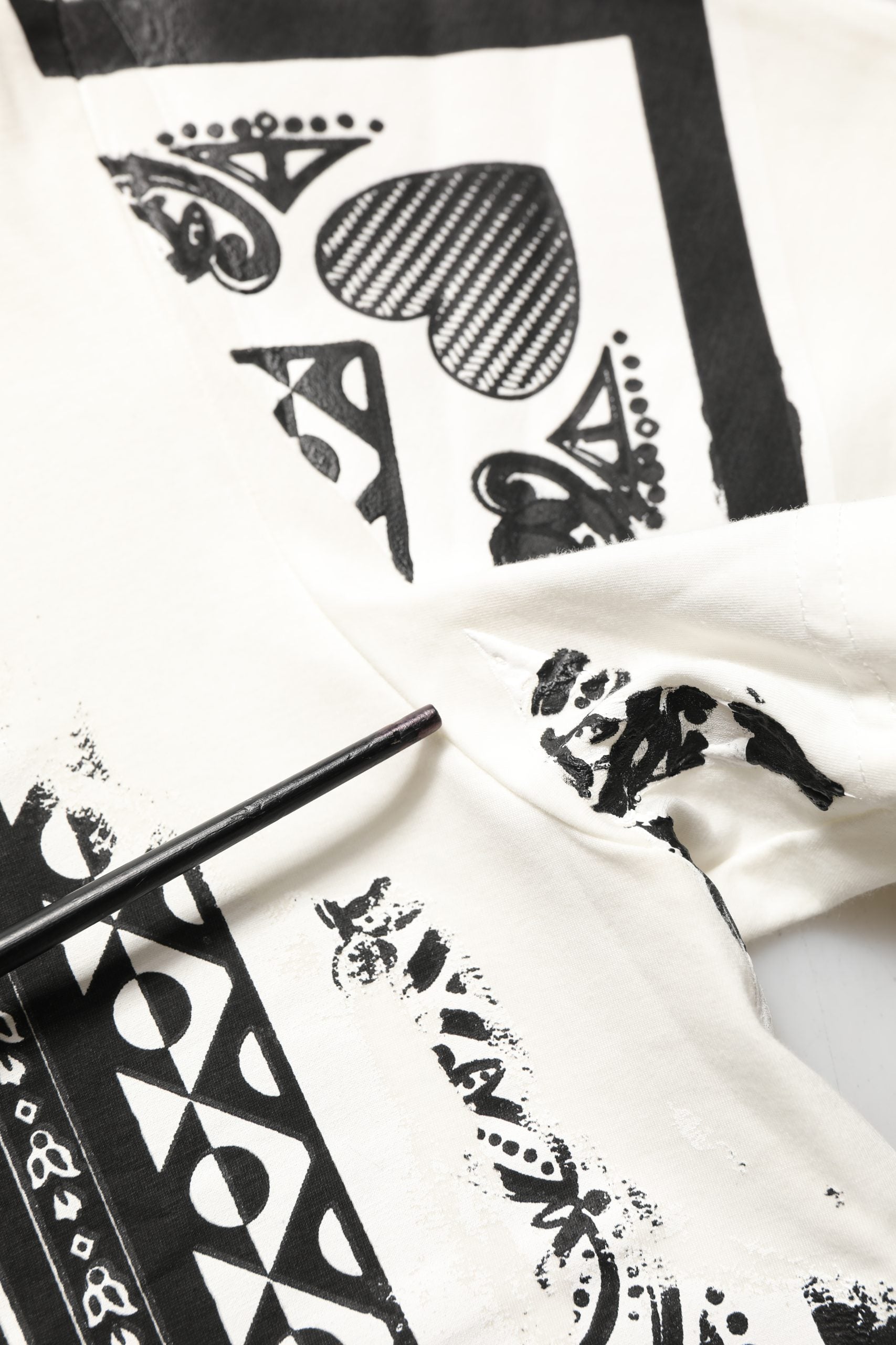 White Bandana Print Cotton Crew Neck T-shirt