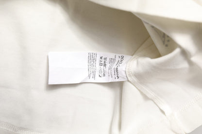 White Bandana Print Cotton Crew Neck T-shirt