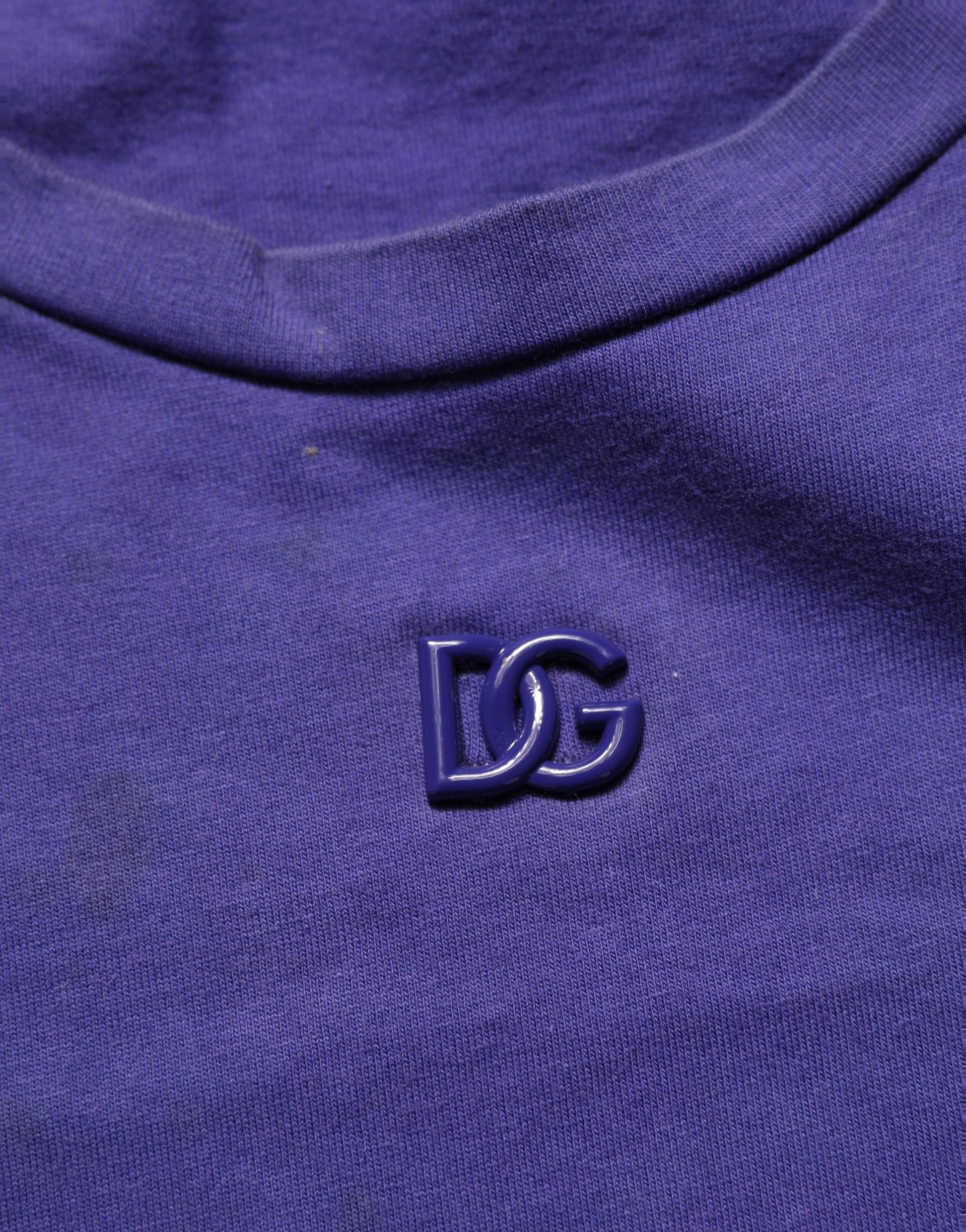 Violet Cotton Crew Neck Short Sleeve T-shirt