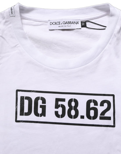 White DG 58.62 Cotton Crew Neck Men T-shirt